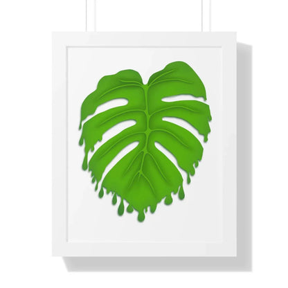 Melting Monstera Framed Print – Botanical Wall Art