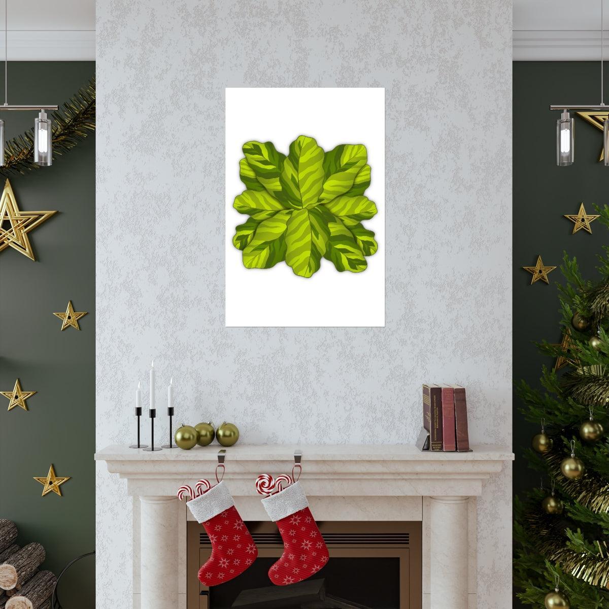 Calathea Yellow Fusion Botanical Print – Unframed Wall Art