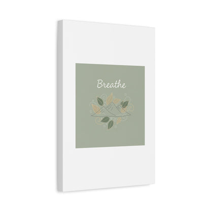 Breathe Mountain Line Canvas | Nature Symbols, Minimal Forest Wall Art