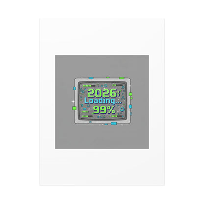 2026 Loading 99% Canvas | NYE countdown, retro system interface