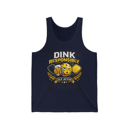 ULP Active “Dink Responsibly” Pickleball Tank Top – Funny Pickleball Shirt