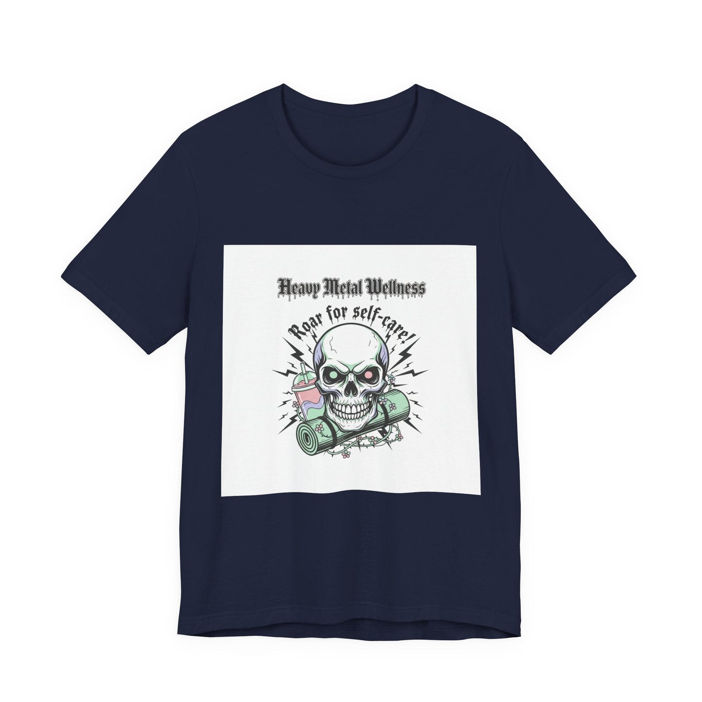 Heavy Metal Wellness Skull Tee | metal font shirt, gothic wellness quote