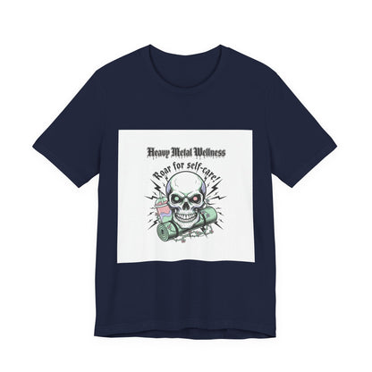 Heavy Metal Wellness Skull Tee | metal font shirt, gothic wellness quote