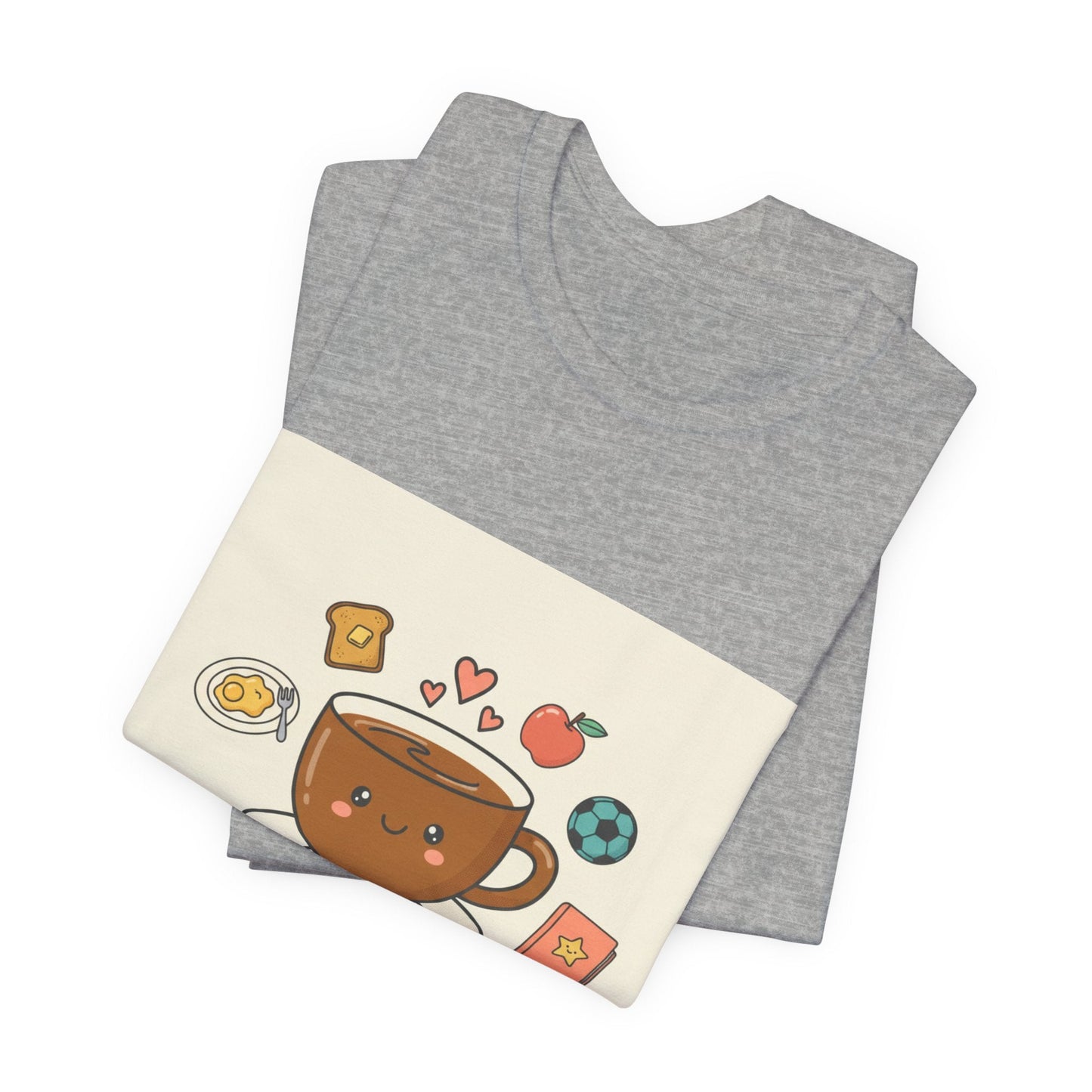 Morning Chaos Coffee & Kids Tee | mom life tee, tired parent shirt