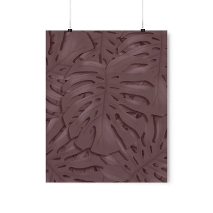Merlot Monstera Botanical Print – Unframed Wall Art