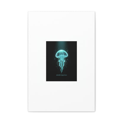 Bioluminescent Jellyfish Art Canvas | Deep Sea Aesthetic, Neon Glow