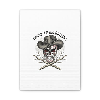Honor Among Outlaws Canvas | Western Skull Art, Gothic Americana Desert Noir