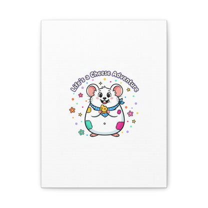 Life's a Cheese Adventure Canvas | Rodent-Core rat art print