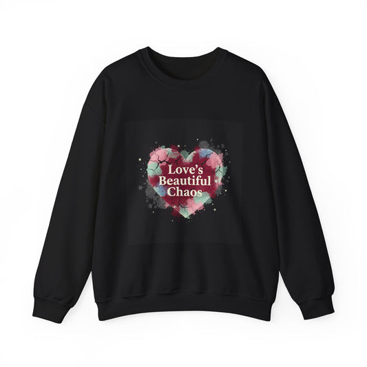 Love's Beautiful Chaos Sweatshirt | soft grunge heart, distressed collage