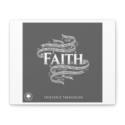 handwritten faith ribbon Canvas | sketch aesthetic, doodle design