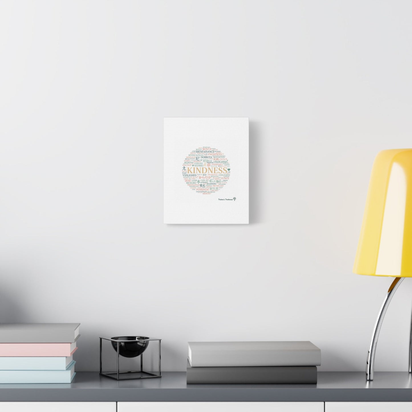 Kindness Word Cloud Canvas | Fresh Start Minimalist Wall Art