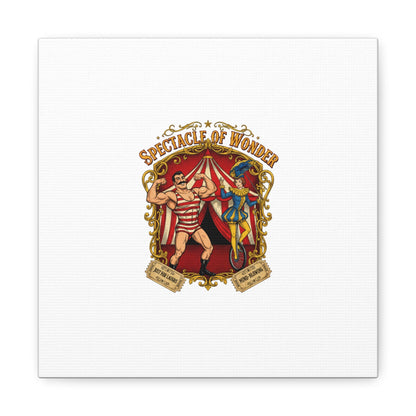 Spectacle of Wonder Circus Art Print, Canvas | Vintage Carnival Design