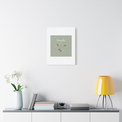 Breathe Mountain Line Canvas | Nature Symbols, Minimal Forest Wall Art
