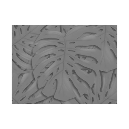 Grey Monstera Canvas Print – Botanical Wall Art