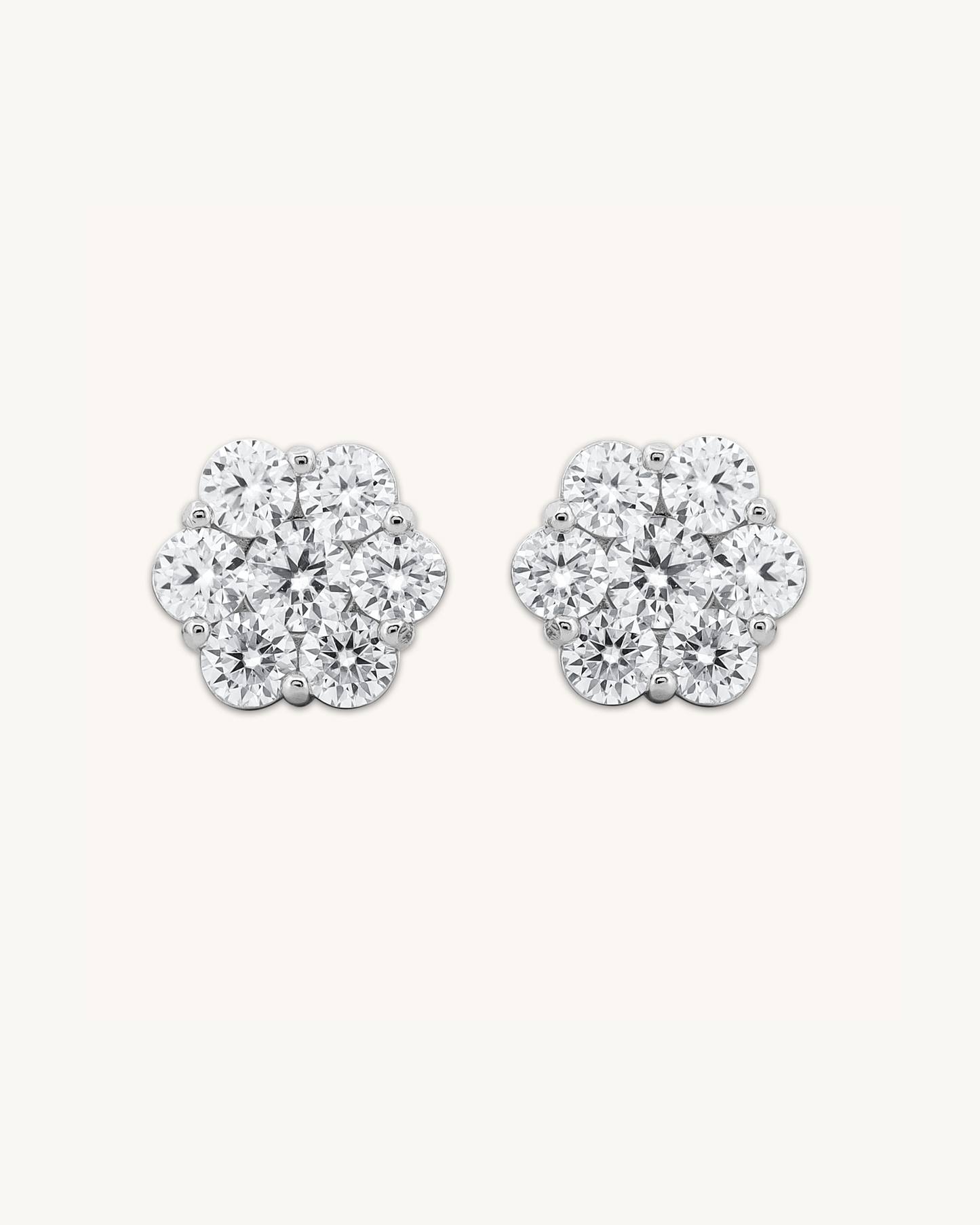Floral Moissanite Studs