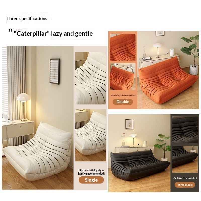 Tatami Single-seat Living Room Sofa Chair With Cat-proof Stain-resistant Leather