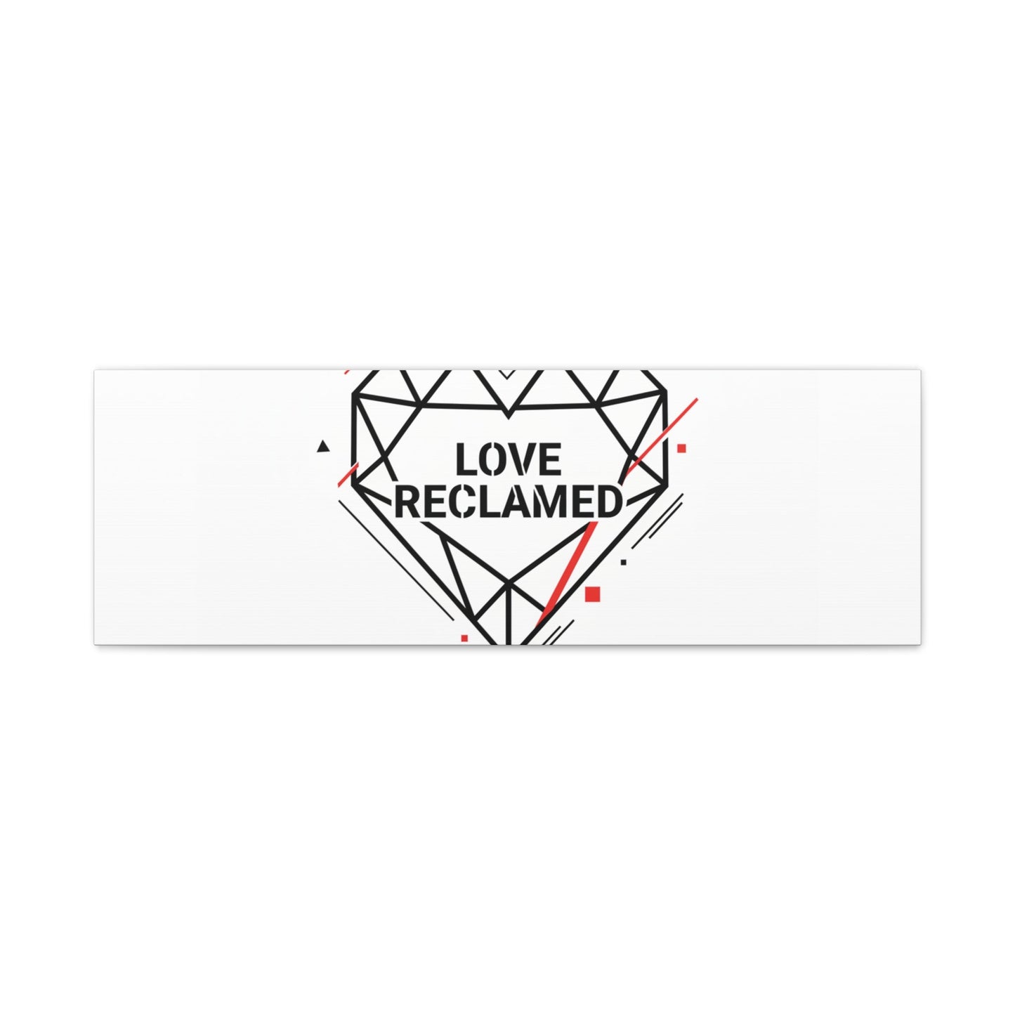 Love Reclaimed Canvas | modern heart design, minimalist love icon