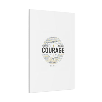 Courage Word Cloud Canvas | Fresh-Start Minimalism art print