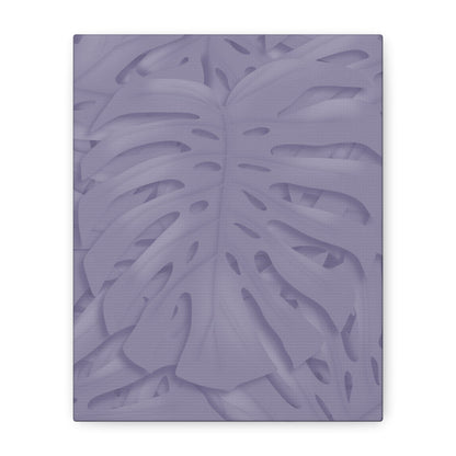 Violet Monstera Canvas Print – Botanical Wall Art