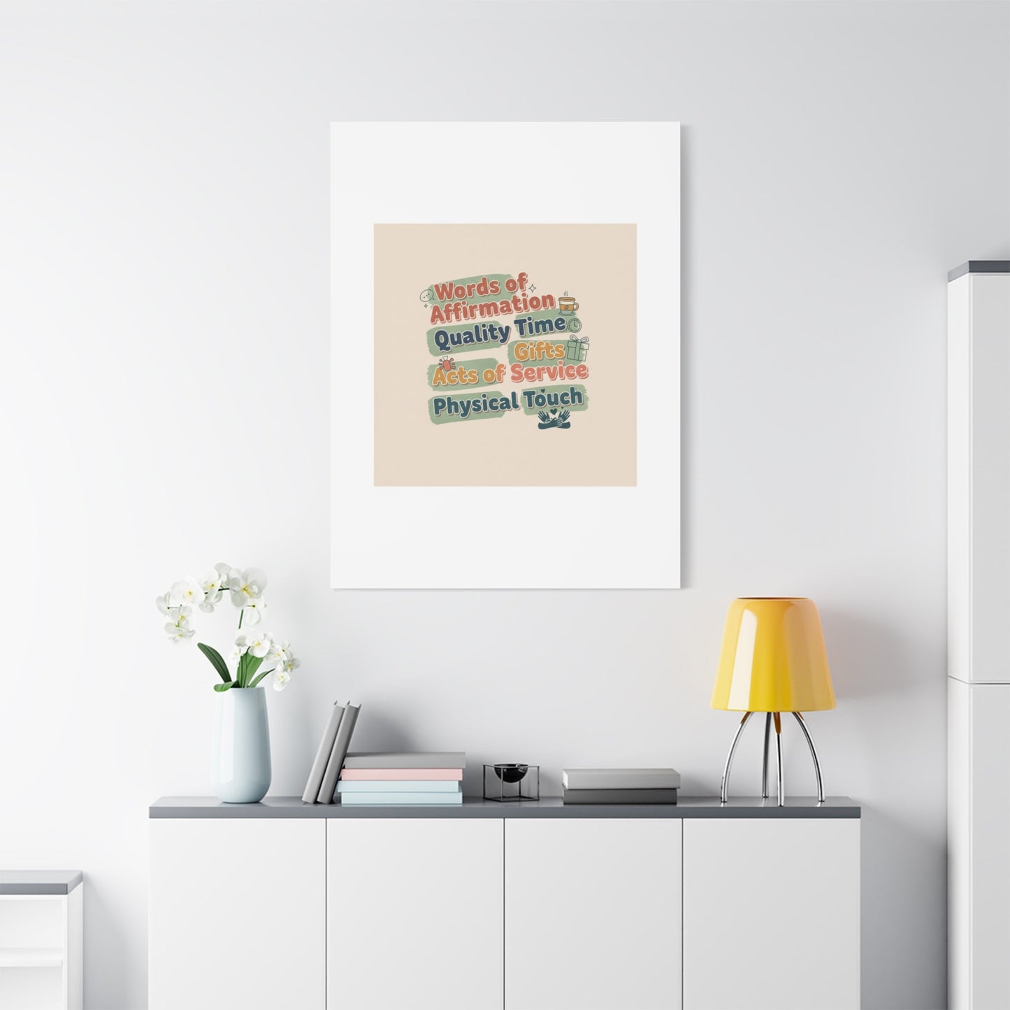 Love Languages List Matte Canvas Wall Art | love language meme, relationship humor