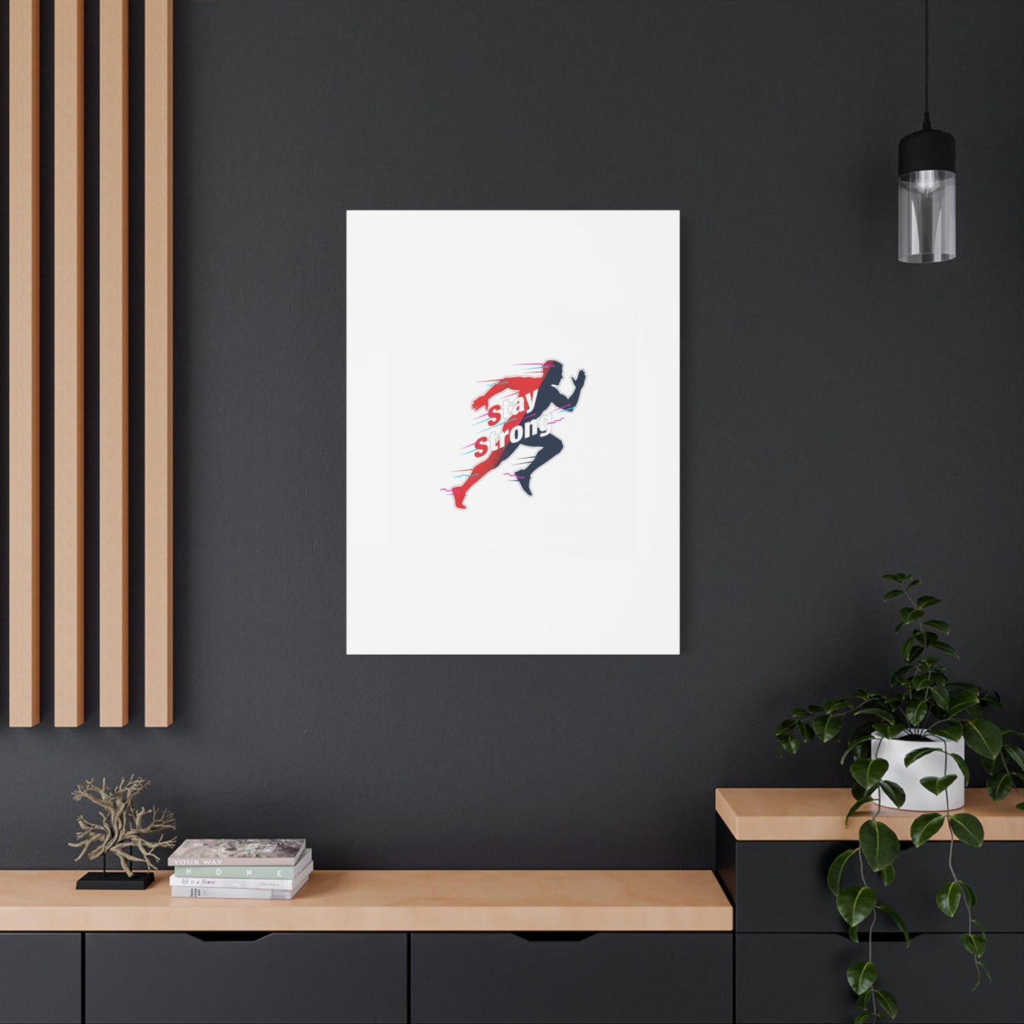 Stay Strong Runner Canvas | Fitness Motivation, Gym Wall Art