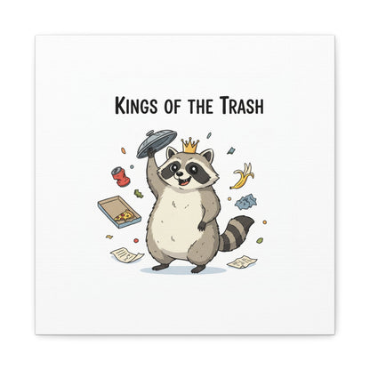 Kings of the Trash Canvas, Raccoon Doodle | Trash Panda, Goofy Critter Art