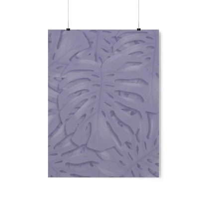 Violet Monstera Botanical Print – Unframed Wall Art