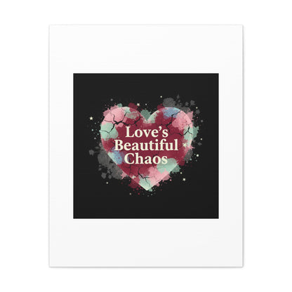 Love's Beautiful Chaos Canvas Print | Soft Grunge Hearts, Distressed Heart Art
