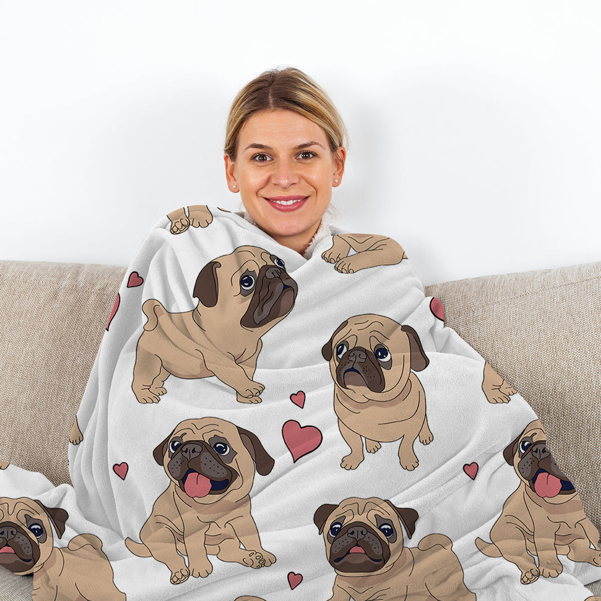 1pc Cute Khabba Dog Cute And Fun Pattern Soft Printed Flannel Sofa Blanket Comfortable And Warm Home Use Suitable For Bed Sofa Camping And Multi Scene Seasonal Use