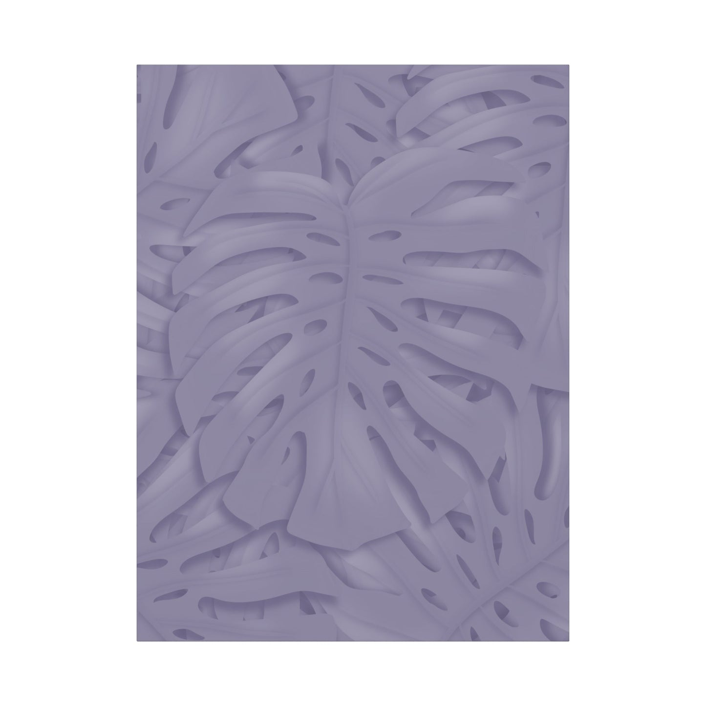 Violet Monstera Canvas Print – Botanical Wall Art