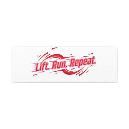 Lift Run Repeat Canvas | Fitness Wall Art, Gym Motivation