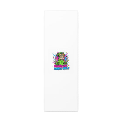 Crash Out With a Smile Canvas Print | Neon Skate Graffiti, Meme Meltdown Art