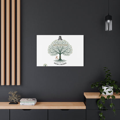 Handwritten Doodle Tree Canvas | Matte Stretched Wall Art