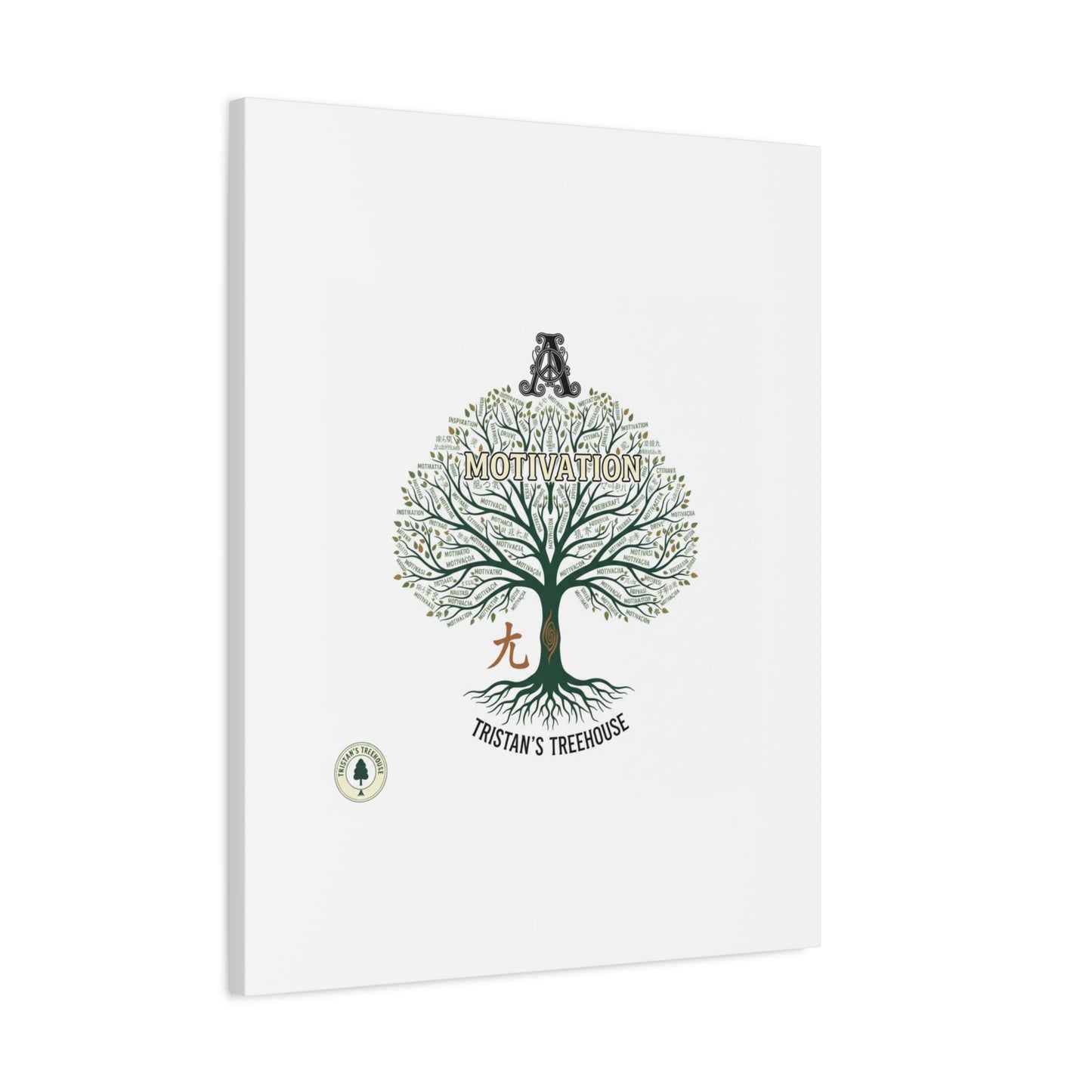 Handwritten Doodle Tree Canvas | Matte Stretched Wall Art