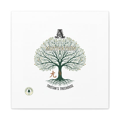 Handwritten Doodle Tree Canvas | Matte Stretched Wall Art