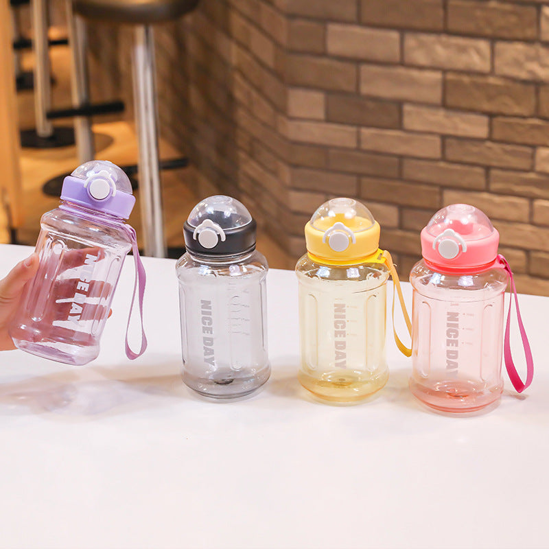 Cartoon Outdoor Large Capacity Straw Plastic Water Cup