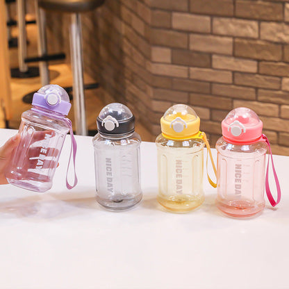 Cartoon Outdoor Large Capacity Straw Plastic Water Cup