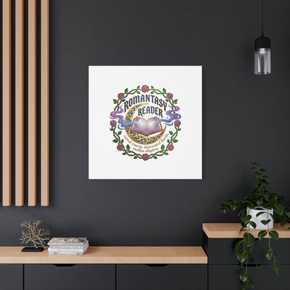 Romantasy Reader Canvas Print | enchanted bookish celestial gothic