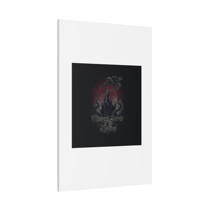 Whispered Secrets of the Shadows Castle Wall Art, Matte Canvas | Gothic Medieval Decor