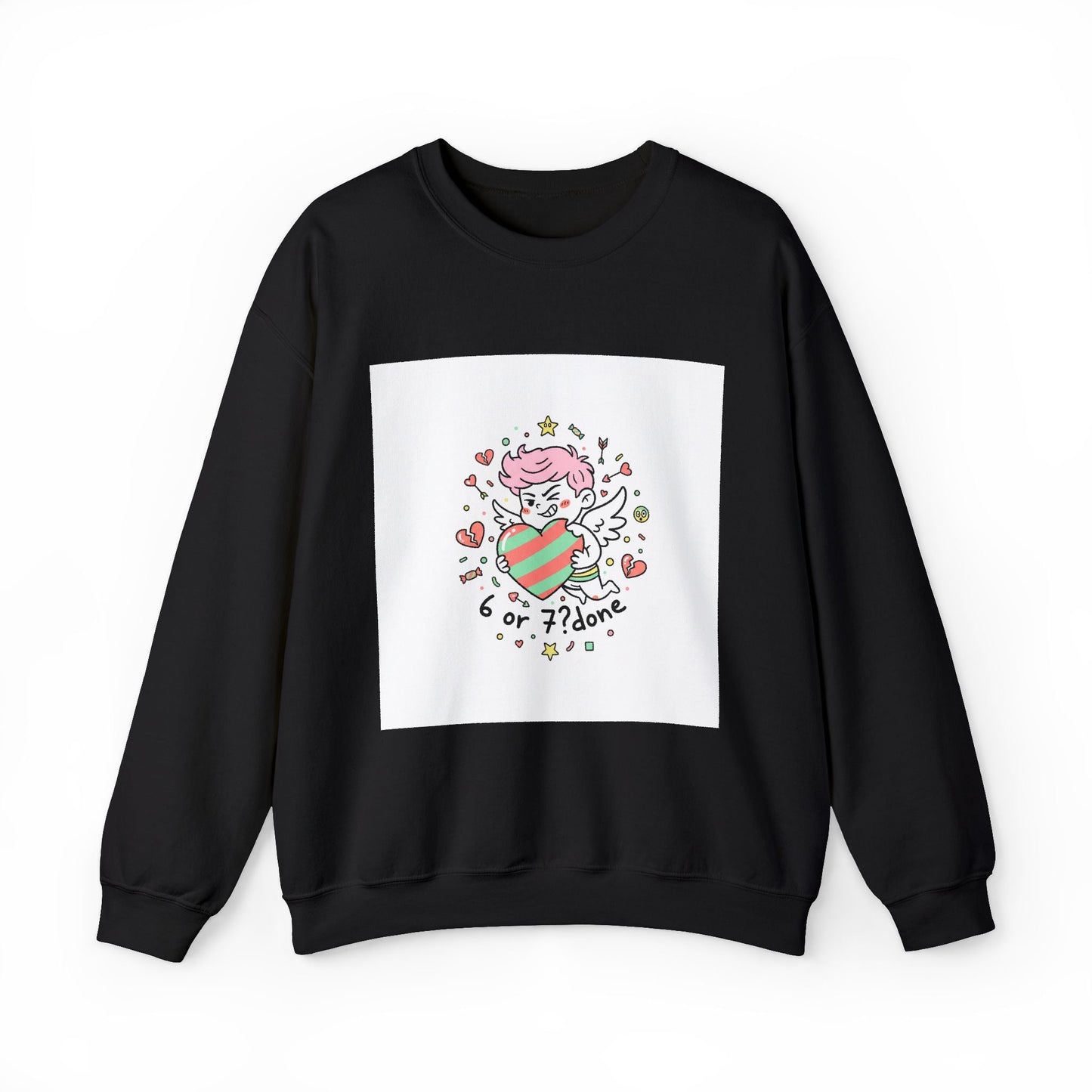 6 7 Weird Cupid Crewneck | Viral Valentine's Sweatshirt | Funny Quirky Love