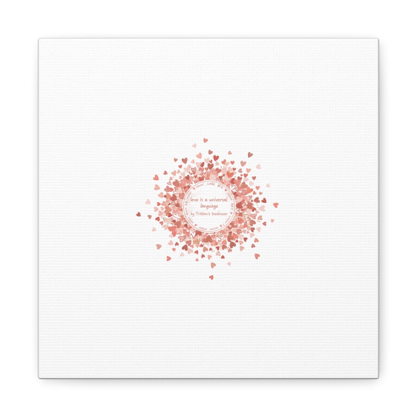 Tiny Heart Confetti Canvas | Matte Stretched Wall Art