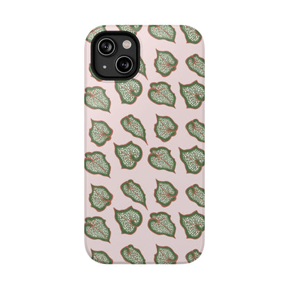 Begonia Pattern Phone Case – Dual Layer Protective Cover