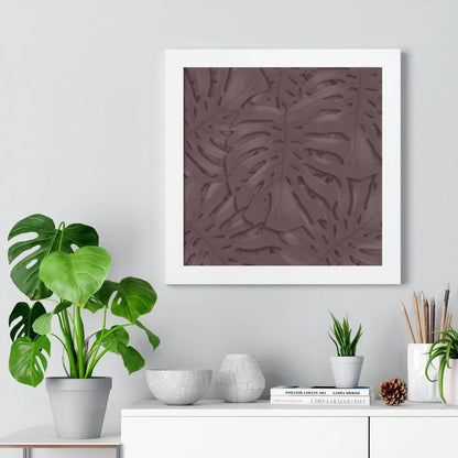 Merlot Monstera Framed Print – Botanical Wall Art