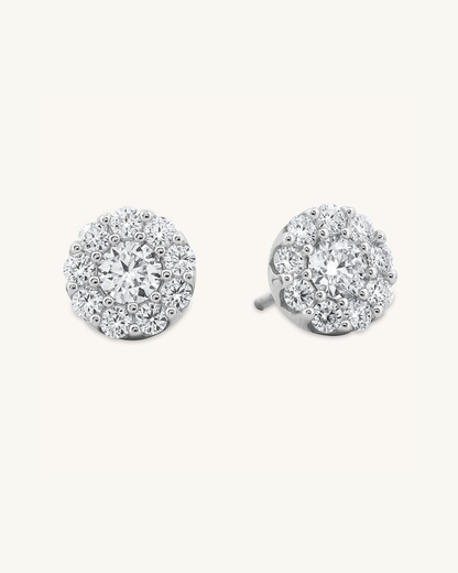 Spark Circle Moissanite Studs