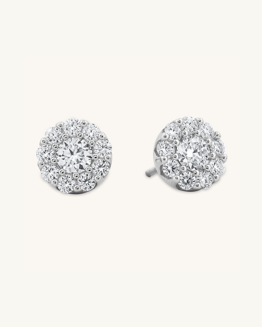 Spark Circle Moissanite Studs