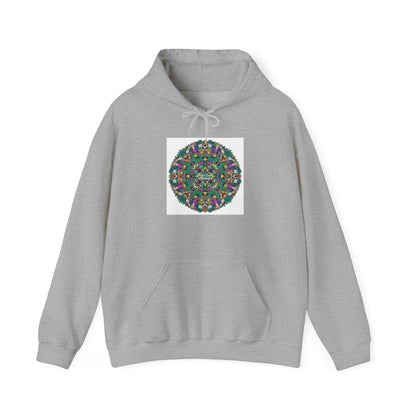 Psychedelic Botanical Mandala Hoodie | Festival Art Sweatshirt
