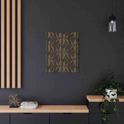 Calathea Pinstripe Pattern Canvas Print – Botanical Wall Art