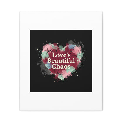 Love's Beautiful Chaos Canvas Print | Soft Grunge Hearts, Distressed Heart Art