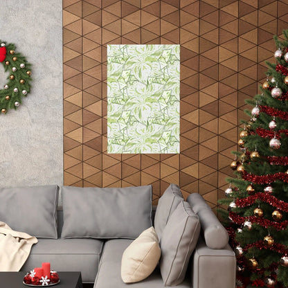 Snow Queen Pothos Pattern Botanical Print – Unframed Wall Art