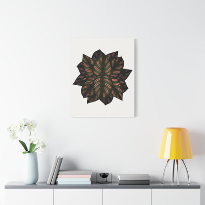 Calathea Pinstripe Canvas Print – Botanical Wall Art